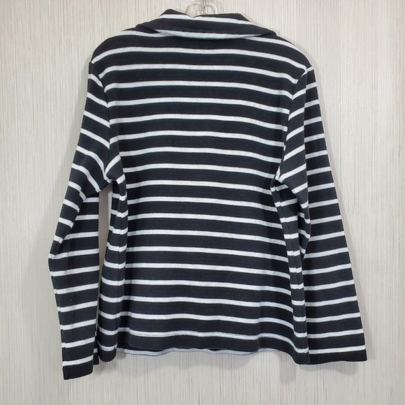 Croft & Barrow striped snap collar long sleeve shirt woman's size XL - Picture 6 of 9